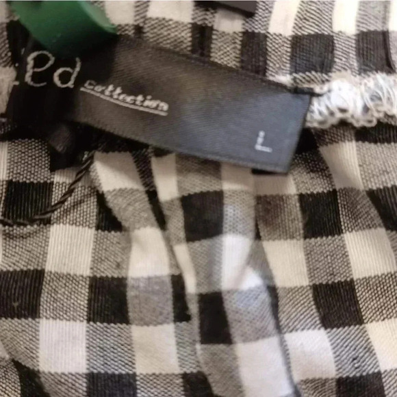 Zanzea Black & White Checkered Overall Dress Size  Large - Picture 7 of 9